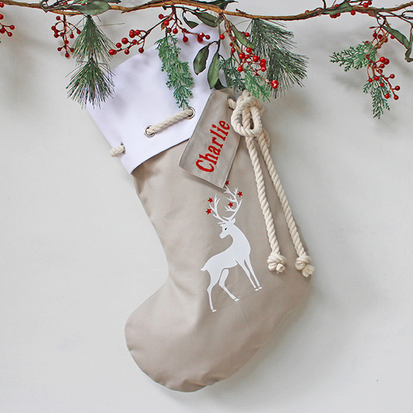Personalised Christmas Stocking Reindeer