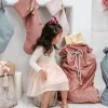 Personalised Luxury Velvet Santa Sack - Dusty Pink - Image 9