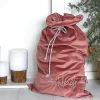 Personalised Luxury Velvet Santa Sack - Dusty Pink
